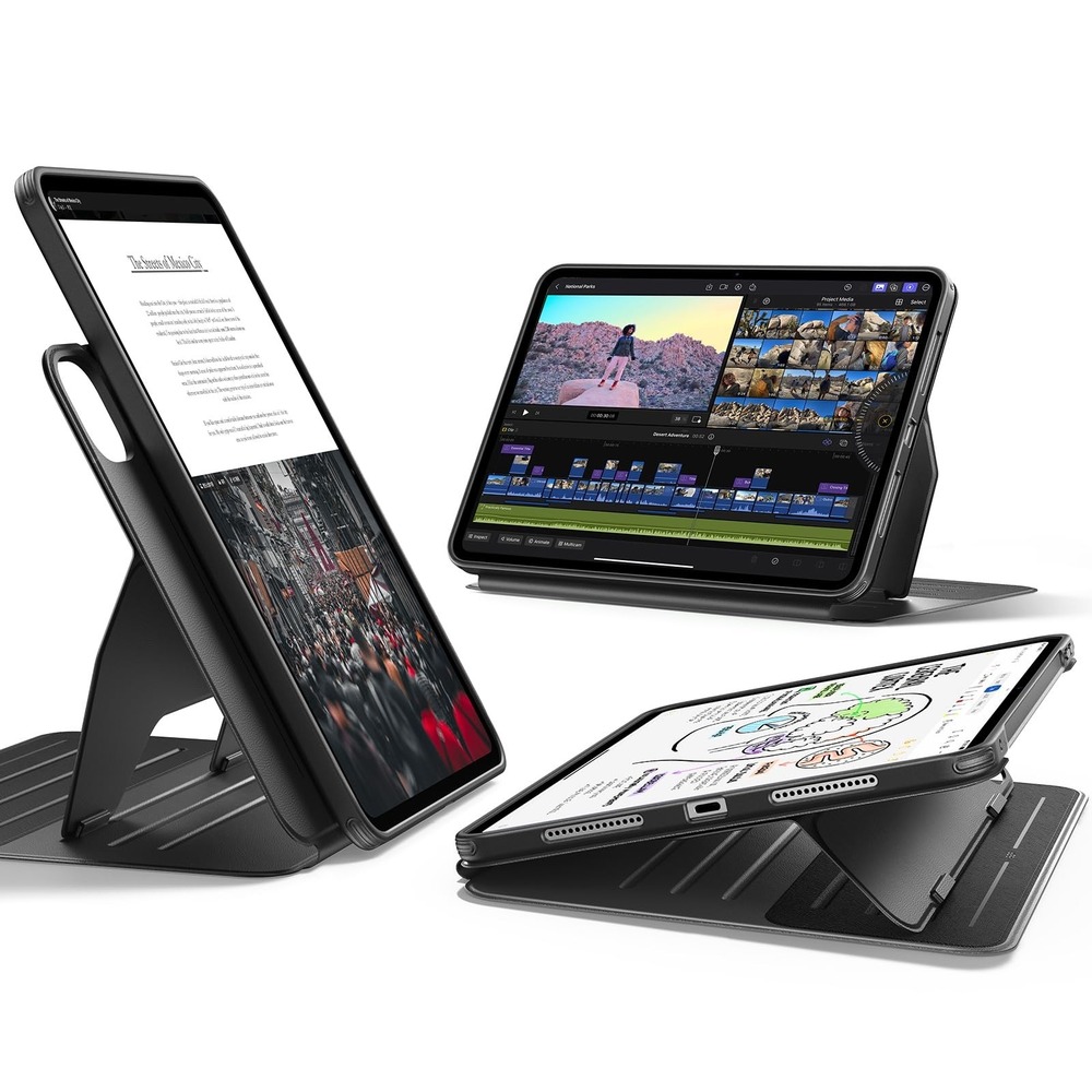 ESR Magnetic Case iPad Pro 11 M5 2025 M4 2024 Multi-Angle Stand Black